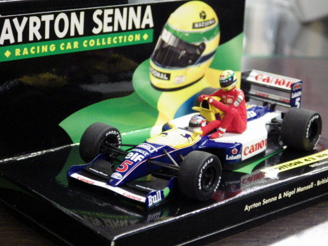 1/43 ミニチャンプス　セナコレクション　ウィリアムズ　ルノー　FW14  ライドオンセナ