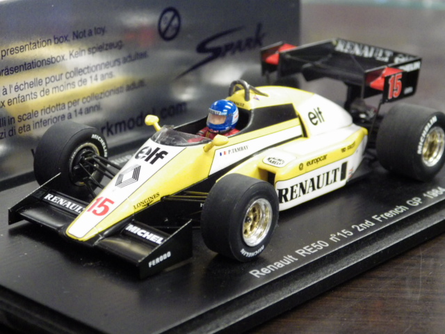 1/43 スパーク　ルノー　RE50 フランスGP2位 1984 P.タンベイ #15