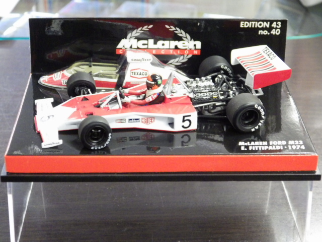 1/43 ミニチャンプス　マクラーレン　フォードM23 ワールドチャンピオン1974 E.フィッティパルディ　#5