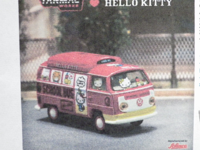 1/64 TARMAC VW Type (T2) Bus Hello Kitty