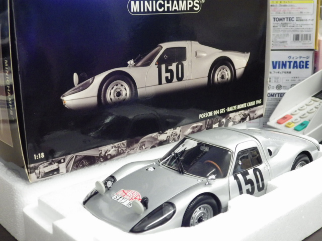 1/18 ミニチャンプス　ポルシェ　904 GTS　モンテカルロラリー 1965 #150