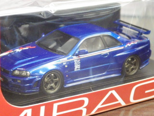 1/43 hpi MIRAGE　ニスモ　R34 　GT-R　R-tune 【ベイサイドブルー】