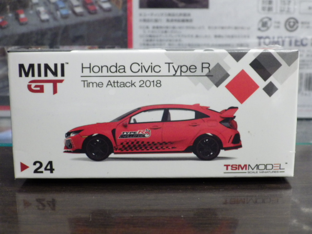 1/64 MINI GT 24 ホンダ シビック Type R Time Attack 2018 【左ハンドル仕様】