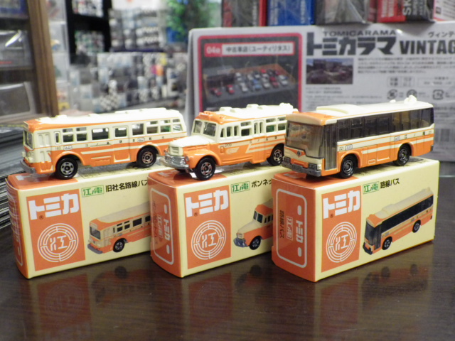 特注トミカ 江ノ電 ボンネットバス、旧社名路線バス、路線バス 合計3台セット