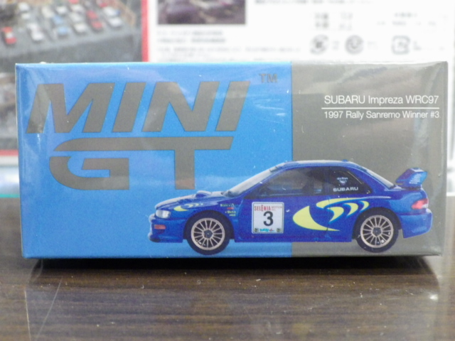 1/64 MINI GT 512 スバル インプレッサ WRC97 サンレモラリー 優勝者 ＃3 【左ハンドル仕様】