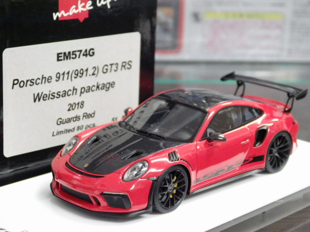1/43 make up アイドロン ポルシェ 911 GT3 RS Weissach Package 2018 限定80pcs【ガーズレッド】