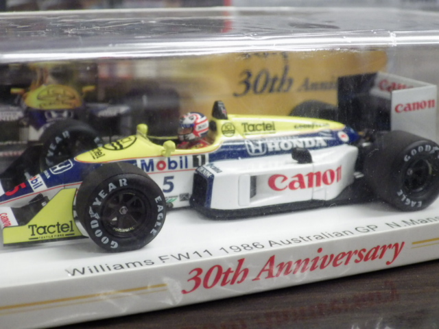 1/43 スパーク レーシングオン特注品 ウィリアムズ FW11 N.マンセル オーストラリアGP 1986 #5