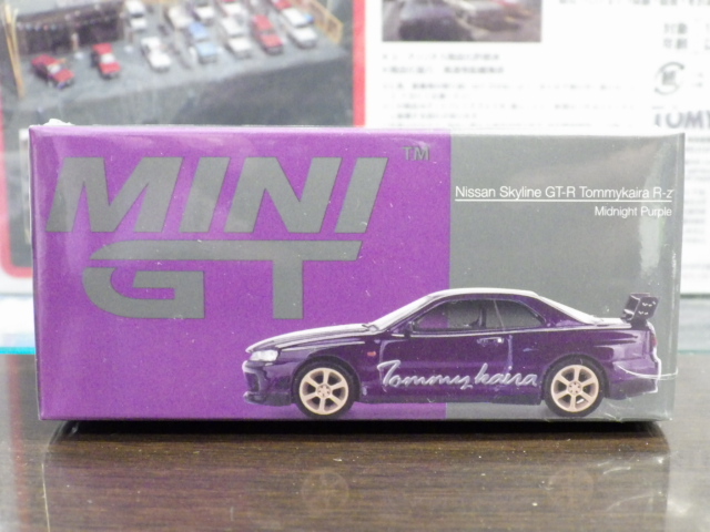1/64 MINI GT 616 日産 スカイライン GT-R R34 トミーカイラ R-Z ミッドナイトパープル  右ハンドル仕様