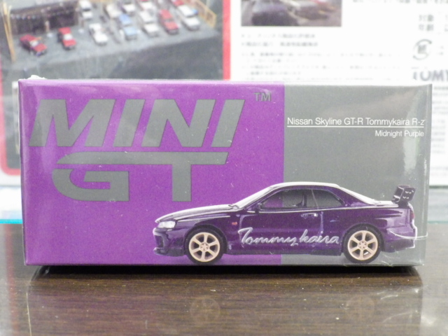 1/64 MINI GT 616 日産 スカイライン GT-R R34 トミーカイラ R-Z ミッドナイトパープル  右ハンドル仕様