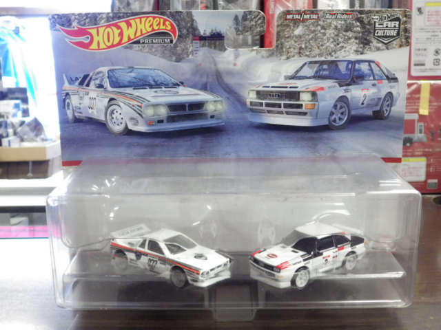 Hotwheels プレミアム ランチァ ラリー 037 & '84 アウディ スポーツ クワトロ 2台セット Hotwheels プレミアム ランチァ ラリー 037 & '84 アウディ スポーツ クワトロ 2台セット