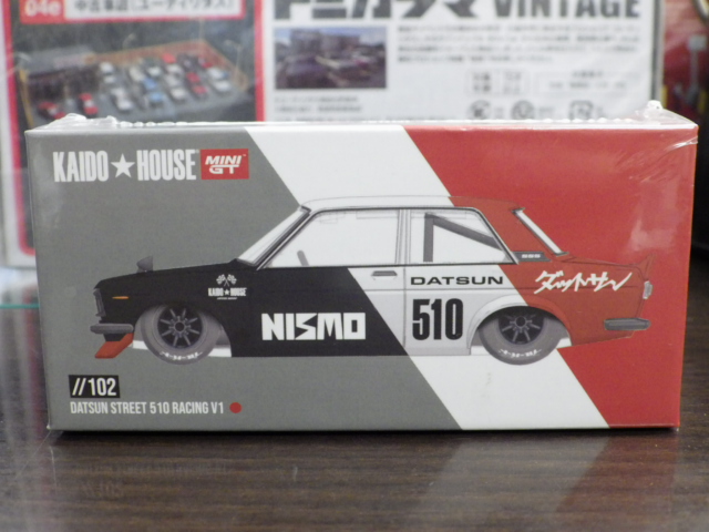1/64 MINI GT KHMG102 ダットサン ストリート KAIDO 510 レーシング V1 左ハンドル仕様 #510 1/64 MINI GT KHMG102 ダットサン ストリート KAIDO 510 レーシング V1 左ハンドル仕様 #510