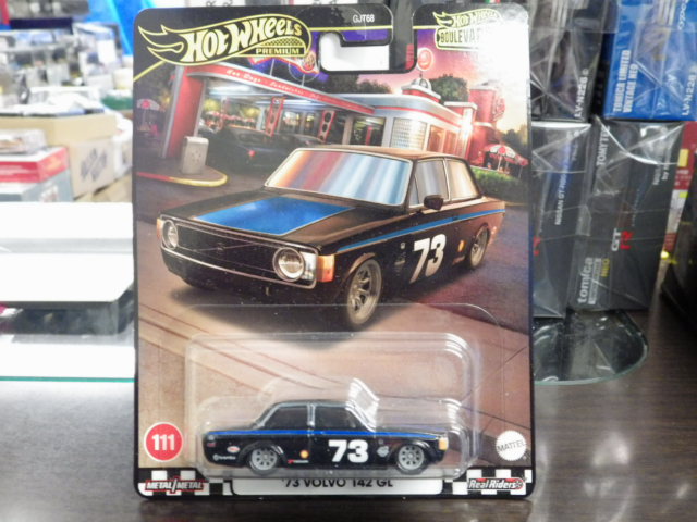 Hotwheels PREMIUM '73 ボルボ 142 GL #73 【黒/青線】 Hotwheels PREMIUM '73 ボルボ 142 GL #73 【黒/青線】