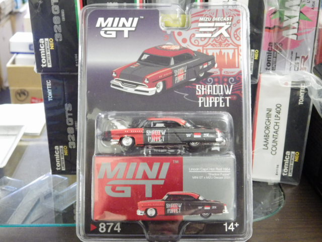 1/64 MINI GT 874 リンカーン カプリ ホットロッド 1954 シャドーパペット MINI GT×ミズ ダイキャスト 2024【左ハンドル仕様】 1/64 MINI GT 874 リンカーン カプリ ホットロッド 1954 シャドーパペット MINI GT×ミズ ダイキャスト 2024【左ハンドル仕様】