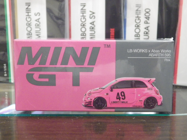 1/64 MINI GT 851 アバルト 595 LB-WORKS Abas Works 左ハンドル仕様