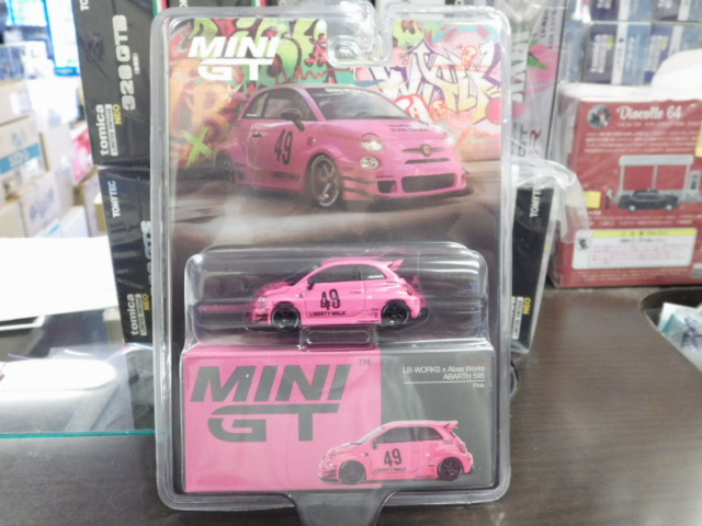 1/64 MINI GT 851-BL アバルト 595 LB-WORKS Abas Works 左ハンドル仕様 ブリスター