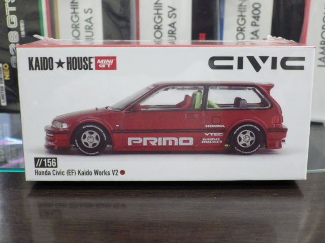1/64MINI GT KHMG156 ホンダ シビック EF Kaido Works V2 左ハンドル仕様