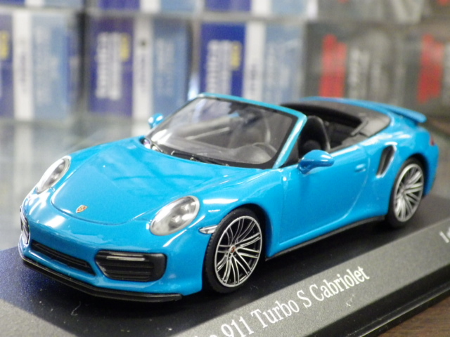 1/43 ミニチャンプス ポルシェ 911 ターボS カブリオレ 2016【ブルー】 1/43 ミニチャンプス ポルシェ 911 ターボS カブリオレ 2016【ブルー】
