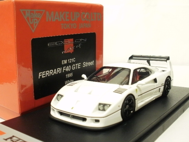 1/43 メイクアップ　フェラーリ　F40 GTE　ストリート　1995 【ホワイト】