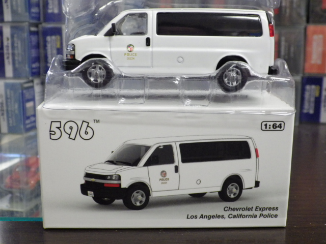 1/64 596Model シボレー エクスプレス ロサンゼルス カルフォルニア警察 1/64 596Model シボレー エクスプレス ロサンゼルス カルフォルニア警察