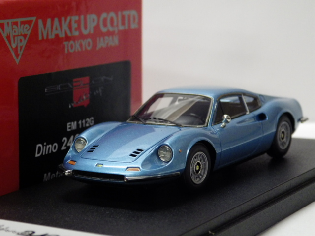 1/43 Make　UP　アイドロン フェラーリ　Dino　246 GT　タイプE　1971  【メタリックライトブルー】