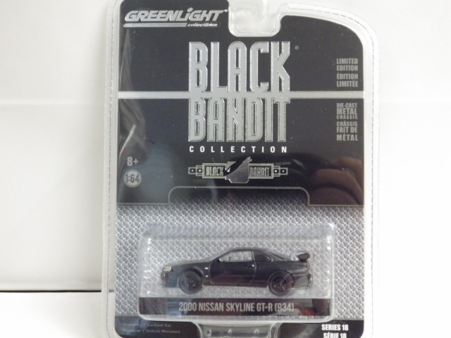 1/64 GREENLIGHT　2000　ニッサン　スカイライン　GT-R　(R34) BLACK　BANDIT