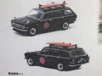 1/64 TARMAC~Mijo Datsu Blubird 510 Wagon with Surfboard